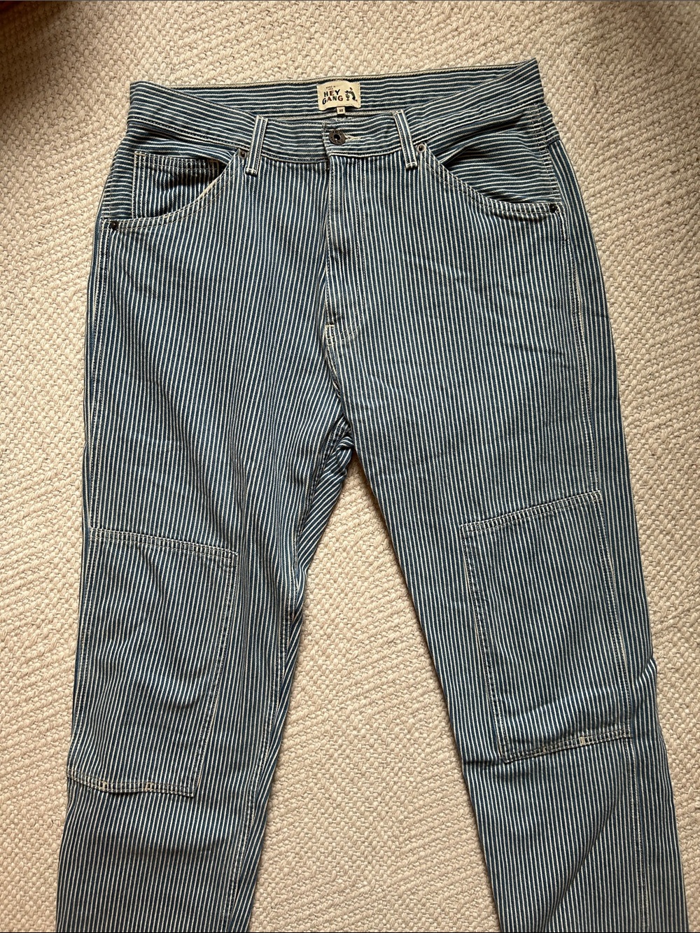 Hey Gang Women’s Blue Railroad Stripe Jeans